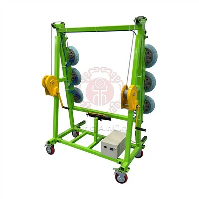 Carrello a spinta con ventosa a manovella